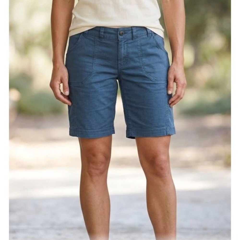 Aventura Organic Cotton Stretch Shorts Blue Womens Size 8